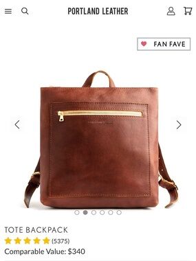 🆕 Like new! Portland Leather Tote Backpack - nutmeg